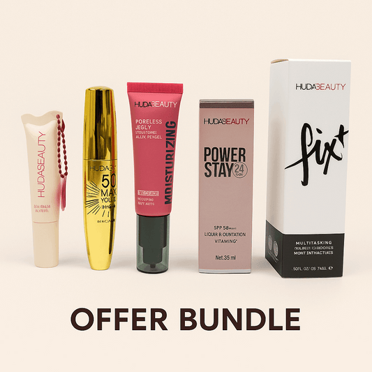 Huda Beauty 5-in-1 Ultimate Glam Bundle – Buy 3 Get 2 FREE Limited Offer